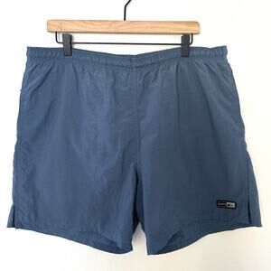 REI Swim Shorts Trunks Mens Large Blue Grey Drawstring Mesh Lining Pockets